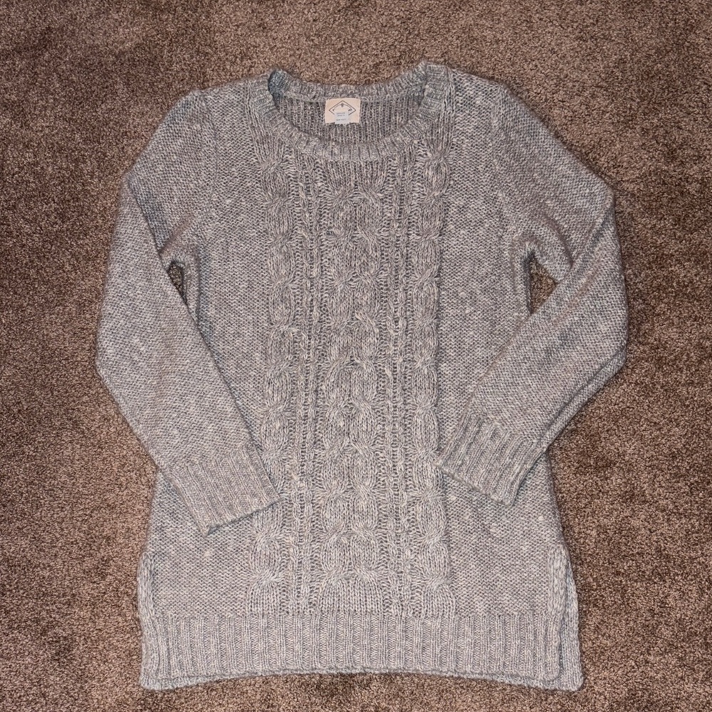 St. John's Bay Heather Gray Cable Knit Sweater